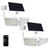 Cozeet Solar Motion Sensor Outdoor Floodlights 6500K with Remote Control, 180 LED Waterproof,Solar Security Outdoor Light with IP65 for Wall Porch Barn Patio Garage, White 2-PCS