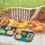 Pinkunn 8 Pcs 10" Divided Plates Wheat Straw, Orange, Yellow, Green, Blue