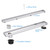 Elefloom 24 Inch Offset Linear Shower Drain, Brushed 304 Stainless Steel