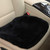 OGLAND Black Genuine Sheepskin Car Seat Cover for Fuzzy Fur Wool Cushion