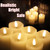 Eywamage Ivory Flameless Votive Candles with Timer Batteries Set of 6