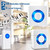 WiFi Door Chime, Satisure Wireless Door Open Contact Sensor Alarm Chime with 600 FT Range 58 Chimes 5 Volume Levels LED Indicators, Door Ringer Alert for Business/Store/Home/Office