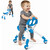 YBIKE Pewi Walking Ride On Toy - from Baby Walker to Toddler Ride On for Ages 9 Months to 3 Years Old, YPIW3, Blue