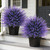 Grooy 2 Pack Artificial Lavender Topiary Ball with Ground Spike for Outdoor