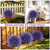 Grooy 2 Pack Artificial Lavender Topiary Ball with Ground Spike for Outdoor