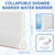 AiVeUao 4'' High Shower Threshold Water Dam, 67" Long Collapsible Shower Water Splash Guard, Self-adhesive Shower Barrier