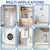 AiVeUao 4'' High Shower Threshold Water Dam, 67" Long Collapsible Shower Water Splash Guard, Self-adhesive Shower Barrier
