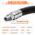 Racewill 12 Pack 1/4" NPTF Hydraulic Hose Fittings, 3/8" I.D. Hose x 1/4" NPTF Male with Protection Cover Hydraulic Hose End Crimp Fitting Kits