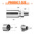 Racewill 12 Pack 1/4" NPTF Hydraulic Hose Fittings, 3/8" I.D. Hose x 1/4" NPTF Male with Protection Cover Hydraulic Hose End Crimp Fitting Kits