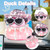 MuMyer Diamond Bling Rubber Duck Car Ornaments, 2Pcs Sparkly Rhinestones Duck Dashboard Decorations for Cool Car Accessories with Mini Shiny Diamond Cowboy Hat Necklace and Sunglasses