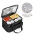 Trunab 8-Cup Drink Carrier for Delivery Insulated Tote Bag, Black