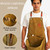 DAFENCHI Wood Carving Apron with Chip Catcher, Canvas Whittling Apron, Woodworking Apron with Large Pouch for Catching Wood Chips, Adjustable Straps, for Woodworkers, Gift for Men