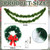 2 Pcs Christmas Golf Cart Decorations, 32.8 ft Garland with Light up Wreath