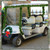 2 Pcs Christmas Golf Cart Decorations, 32.8 ft Garland with Light up Wreath