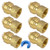KAINGA 1/2" PTC to 1/2" NPT Female Adapter Push-Fit, Push to Connect Brass Plumbing Fitting for Copper, CPVC, PEX Pipes, With Upgraded Stiffener, Disconnect Clip Included, NSF & UPC Certified, 6 Pack