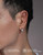 KRKC&CO Hoop Earrings Men with Cross, Black and Silver 14K Gold Plating