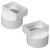 Sosation 2 Pcs 4"x6“x6" PVC Offset Downspout Drainage Adapter