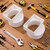 Sosation 2 Pcs 4"x6“x6" PVC Offset Downspout Drainage Adapter