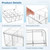 Varku Tie Organizer Box, 12-Cell Clear Tie Rack Organizer, Stackable Tie Display Rack, Drawer Closet Storage Bin with Lid, Storage Box for Ties (12 Grids)