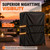 Outdoor TV Trolley Cover for 70-75 Inch Screen, Heavy Duty 600D Waterproof Rolling TV Stand Cover, Weatherproof Mobile TV Cart on Wheels Protector with Remote Pocket, Black 70"x15"x57"