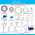 ESHIONG NSF Certified 1/4" & 3/8"O.D. Water Line Tubing and Push to Connect Fittings for RO (Reverse Osmosis) Water Filter 30 pcs+30 feet 1/4" tubing+30 feet 3/8" tubing.