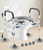 Toilet Seat Riser Extra Wide for Seniors, Adjustable Height & Width, 500lb