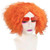 ANOGOL Short Orange Curly Wig Men Orange Clown Cosplay Wig Middle Part Hair