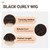 Yargel Hair Brown Curly Wig for Mens Costume Brown Afro Synthetic Funny Wigs for 70s 80s Halloween Cosplay Party Use