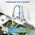 HURRAN Wall Mount Kitchen Faucet with Pull Down Sprayer, Brushed Nickel