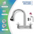 HURRAN Wall Mount Kitchen Faucet with Pull Down Sprayer, Brushed Nickel