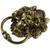 MOLIGOU Lion Head Door Knocker, 6 Inch Decorative Front Door Knocker, Antique Lion Door Ring Pull Handle (Antique Bronze)