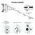 Selens Wall Mount Ring Light 39.37''/100cm with 180° Swivel Boom Arm, White
