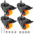 2 Inch Caster Wheels 1/2"-13x1 Threaded Stem Casters Set of 4 Heavy Duty