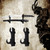 Samurai Sword Wall Mount - Katana Stand (Black) 2 Tier Plexiglass Martial Arts Swords Display