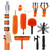 26FT Light Bulb Changer Kit with Ceiling Fan Cleaner Extension Pole Orange