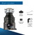 InSinkErator Badger 5 Garbage Disposal with Power Cord, Badger Series 1/2 HP Continuous Feed Food Waste Disposer