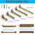Neevolve 12Inch Gold Heavy Duty Floating Shelf Bracket 6 Pack 3-Hole Mount