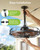 Yeeke 20" Outdoor Ceiling Fan with Light for Patio, IP65 Weatherproof