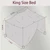 No-See-Um mesh Square Mosquito Net for King Size Bed 2 Openings Netting Mosquito Net for Beds, Finest Holes Mesh 2000 Mosquito Netting for Bed (Square King Grey Color)