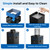 Indoor Dryer Vent Kit Filter Bucket, Dryer Lint Trap Box with 4" Dryer Vent Hose, 2 Hose Clamps, Lint Trap for Electric Dryers Vent- Dryer Lint Catcher (Metal)