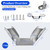 2 Sets Corner Hardware, Corner Fittings Kit, Fit for IKEA Billy Bookcase
