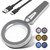 45X Magnifying Glass with Light, Rechargeable Magnifier for Reading
