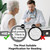 45X Magnifying Glass with Light, Rechargeable Magnifier for Reading