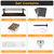 KitHero 4-Tier Wall Mount Spice Rack Organizer with 24 Glass Jars, 216 Labels & Funnel - Screw/Adhesive Mount, Black Metal & Wood Spice Storage for Kitchen Pantry Cabinet, 11.6”L x 2.4”W x 3.2”H