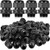 Relaxweex 200 Pcs 1/2" NPT Black Nylon Cable Gland, Waterproof IP68 Adjustable Locknut Cable Diameter Waterproof Connectors Black Cord Grip