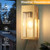 OYKYOHEI Porch Lights with GFCI Outlet, Outdoor Wall Light Fixtures, 2Pack