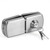Ranbo No-Drill Double Glass Door Lock with Key for Swing Door, Four-Bolt