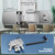 Ranbo No-Drill Double Glass Door Lock with Key for Swing Door, Four-Bolt