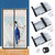 Preboun 3 Sets Magnetic Dust Barrier Zipper Door Kit 4' x 7.5' Construction Plastic Dust Barriers Plastic Door Curtain for Construction Self Closing Curtain for Doorways Room (Black)