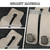 KINIVA Car Seat Headrest Storage Hooks, Set of 2, Suede PU Leather, Double Hooks (06-White 4 Pack)
